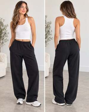 TNA by Aritzia Terry Fleece Boyfriend Sweatpants Black Size M
